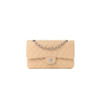 CHANEL CAVIAR QUILTED MEDIUM CLASSIC DOUBLE FLAP 1105739 (25*15*7cm)